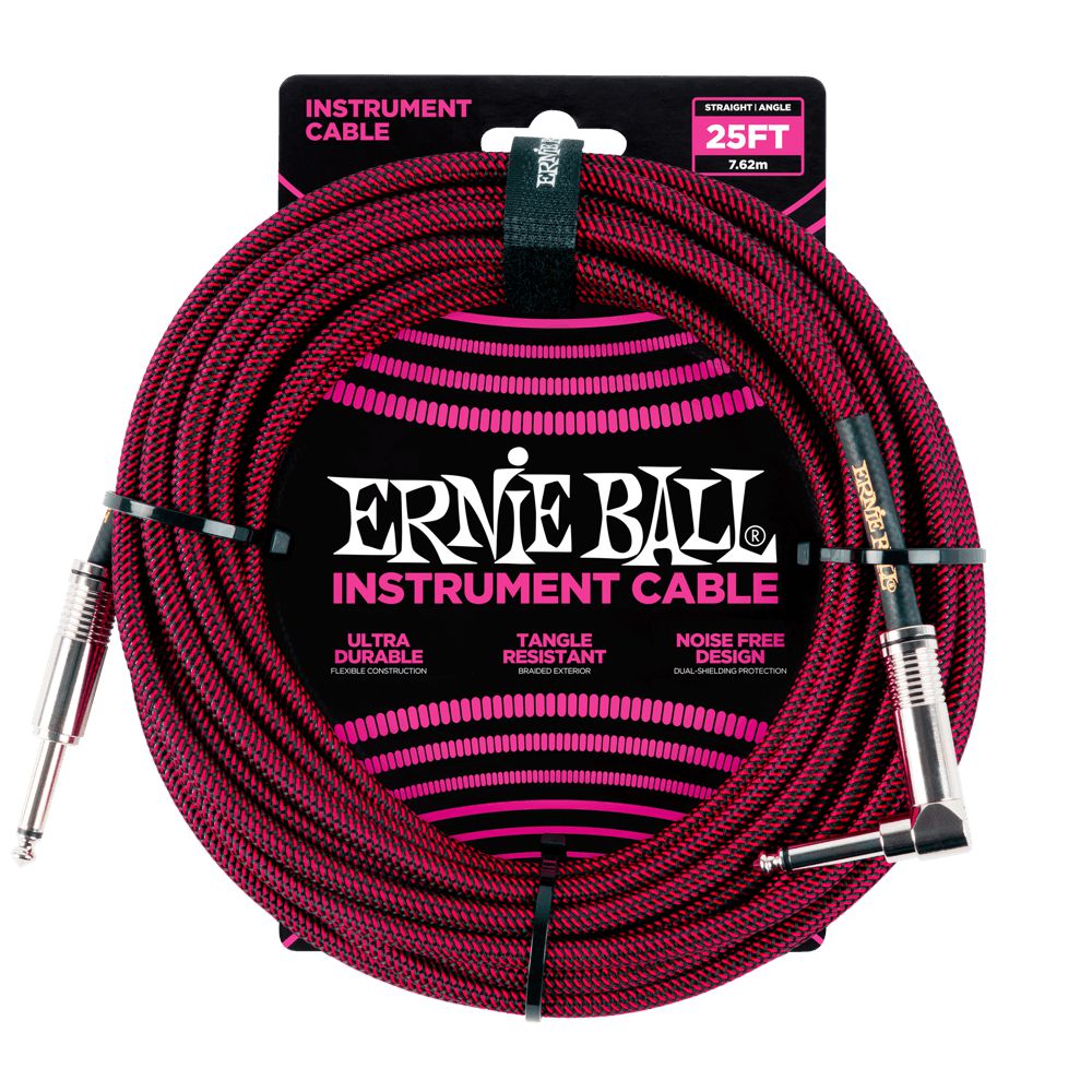 Dây Cáp Kết Nối Ernie Ball Braided Instrument Cable Straight To Straight - 25FT - Việt Music