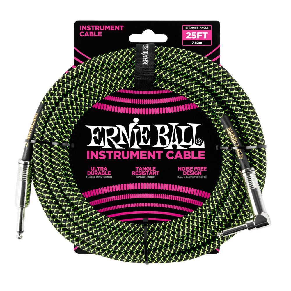 Dây Cáp Kết Nối Ernie Ball Braided Instrument Cable Straight To Straight - 25FT - Việt Music