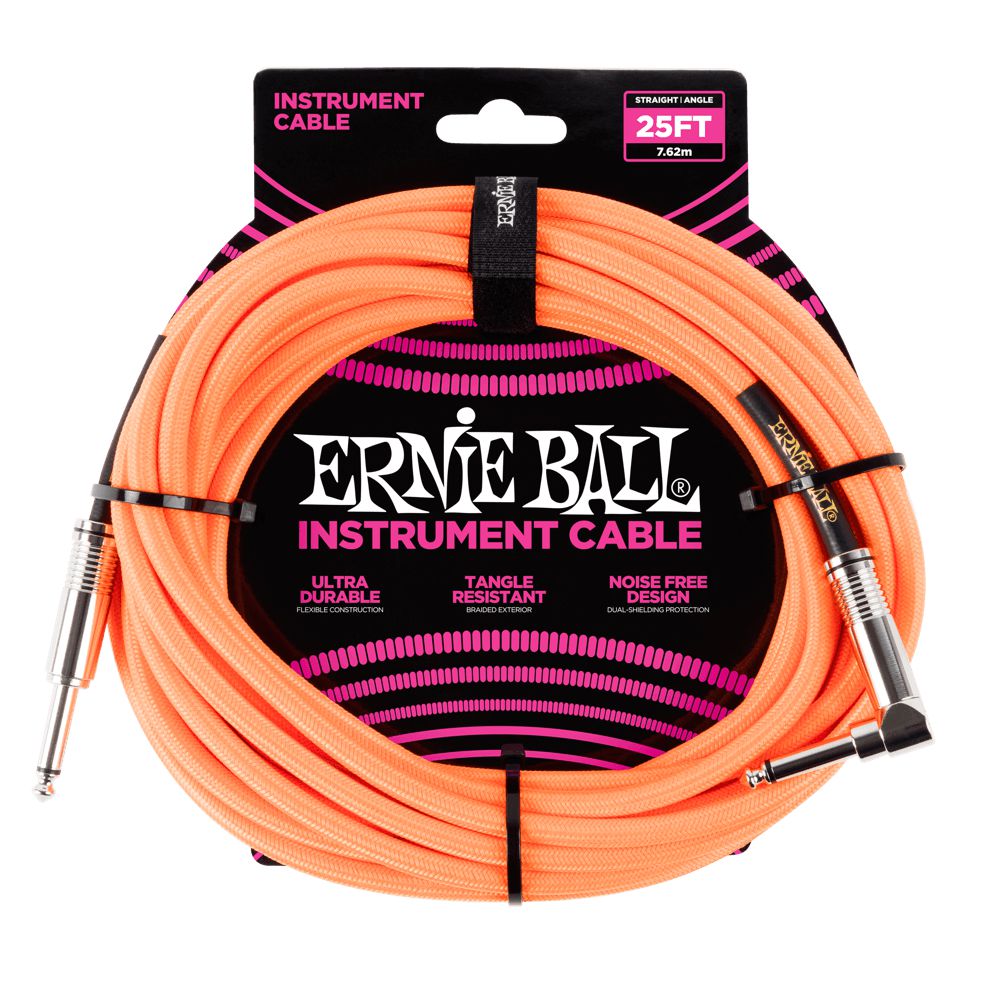 Dây Cáp Kết Nối Ernie Ball Braided Instrument Cable Straight To Straight - 25FT - Việt Music