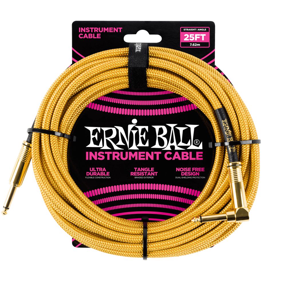 Dây Cáp Kết Nối Ernie Ball Braided Instrument Cable Straight To Straight - 25FT - Việt Music