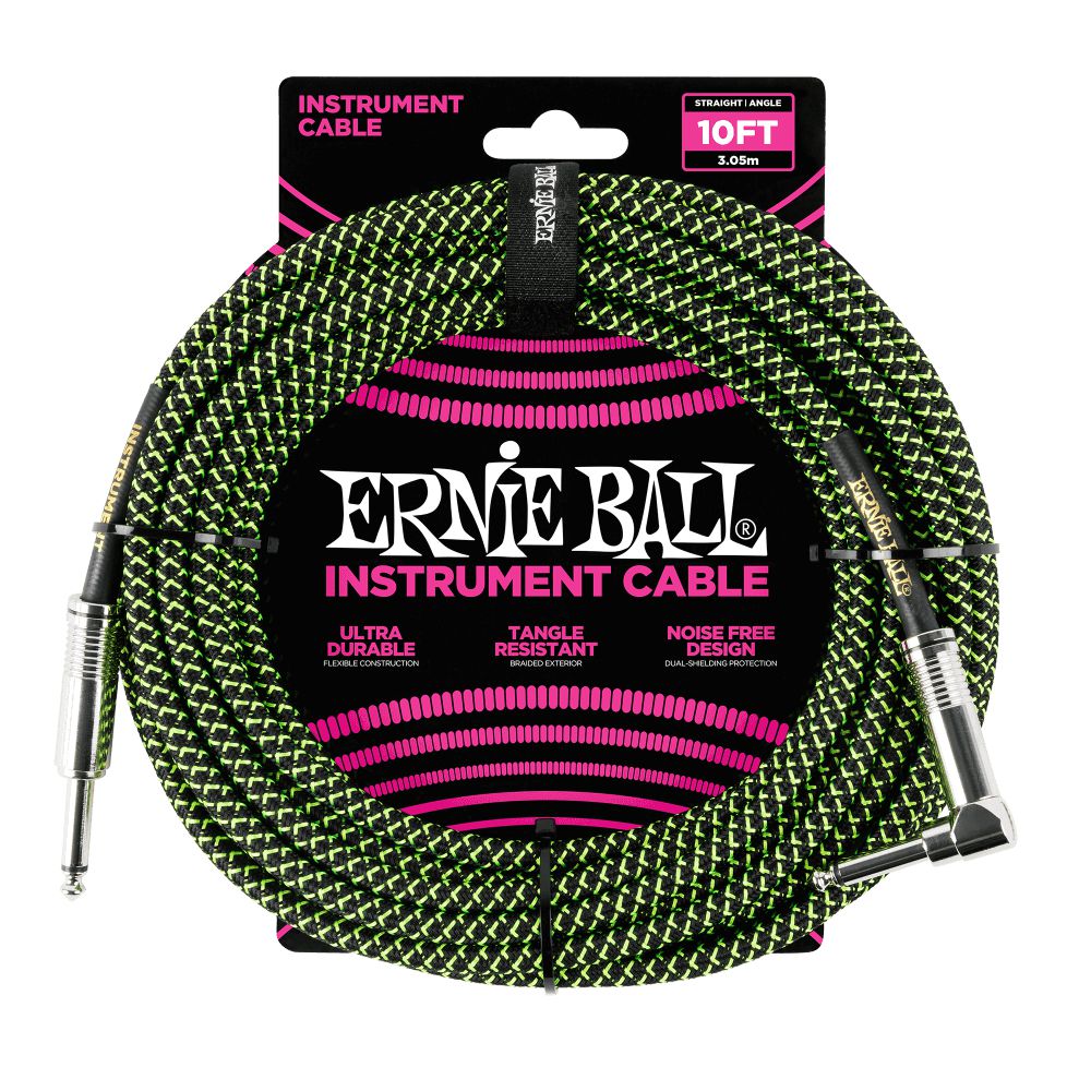 Dây Cáp Kết Nối Ernie Ball Braided Instrument Cable Straight To Straight - 10FT - Việt Music