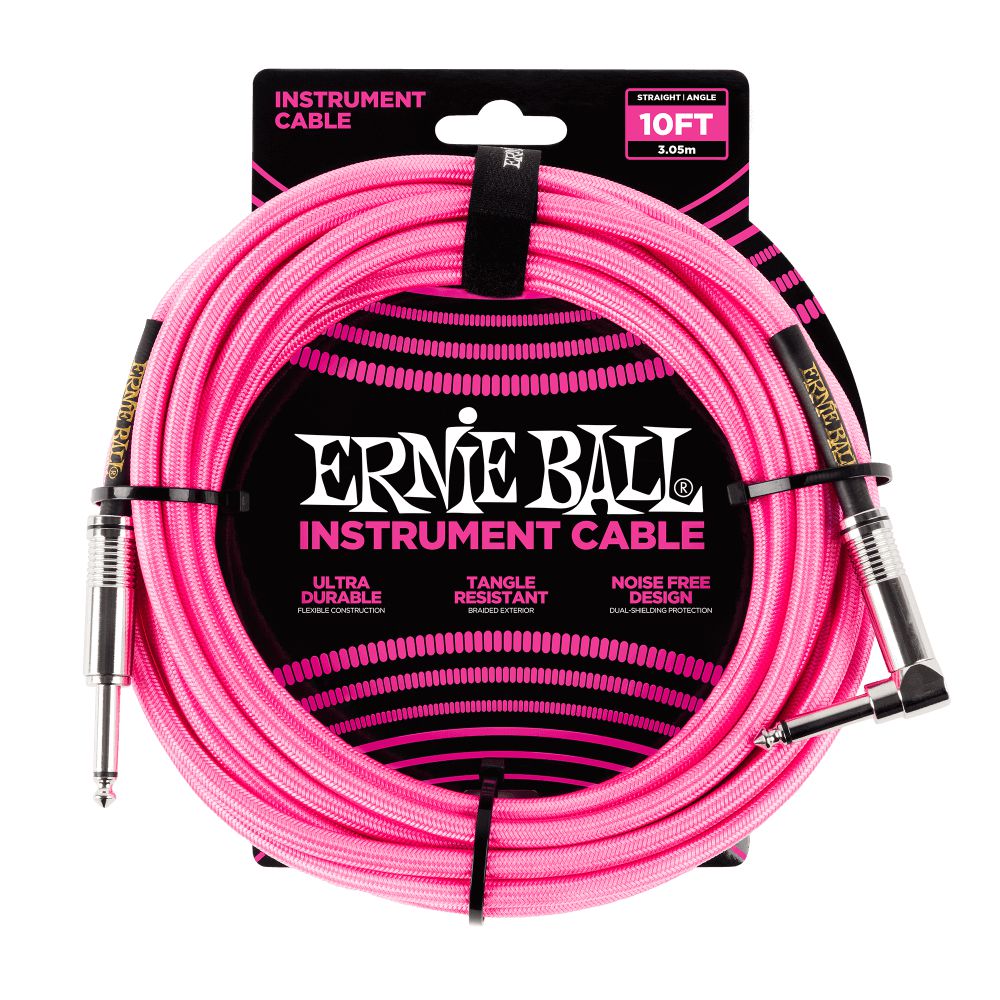 Dây Cáp Kết Nối Ernie Ball Braided Instrument Cable Straight To Straight - 10FT - Việt Music