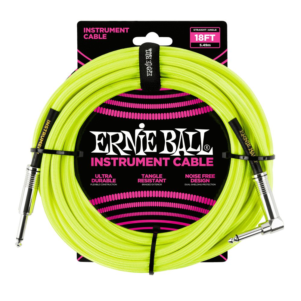 Dây Cáp Kết Nối Ernie Ball Braided Instrument Cable Straight To Straight - 18FT - Việt Music