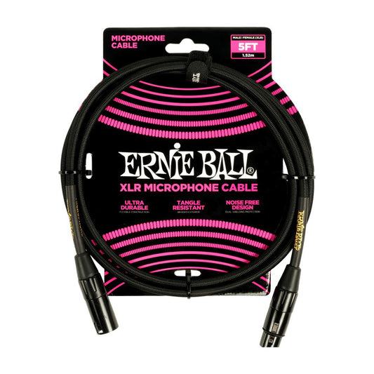 Dây Cáp Kết Nối Ernie Ball Braided XLR Microphone Cable Male/Female - Việt Music