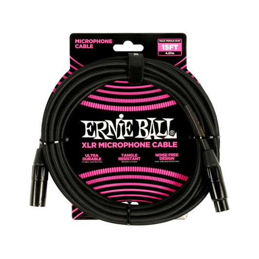 Dây Cáp Kết Nối Ernie Ball Braided XLR Microphone Cable Male/Female - Việt Music