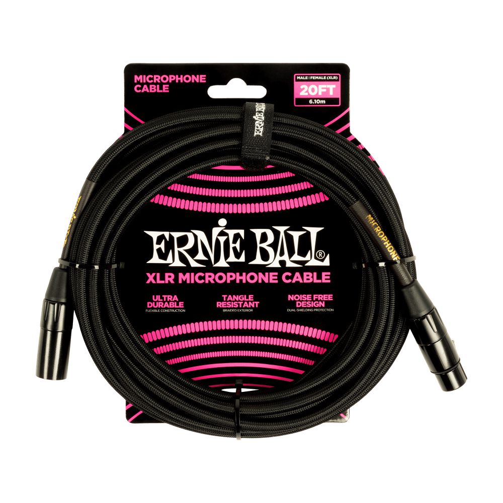 Dây Cáp Kết Nối Ernie Ball Braided XLR Microphone Cable Male/Female - Việt Music