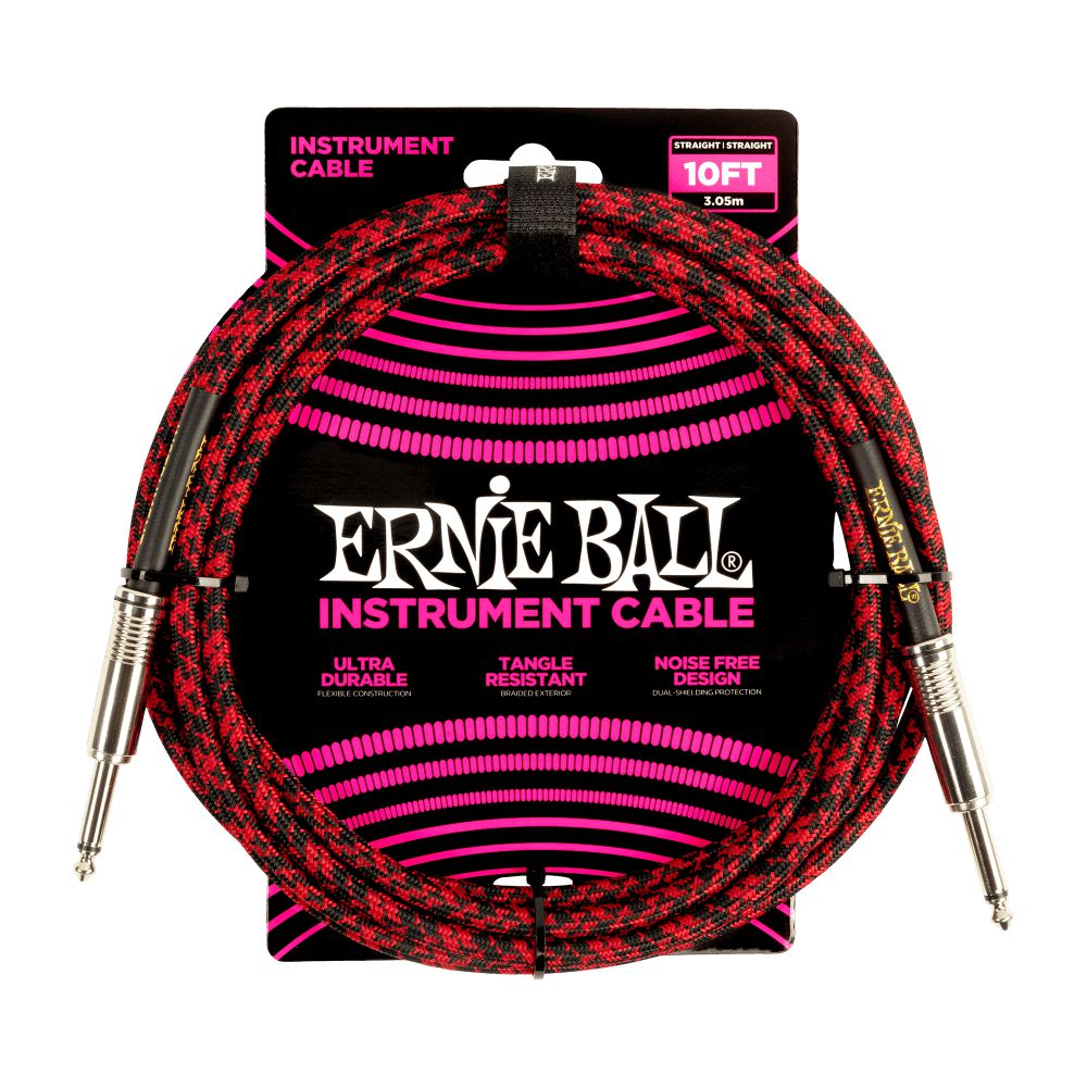 Dây Cáp Kết Nối Ernie Ball Braided Instrument Cable Straight To Straight - 10FT - Việt Music