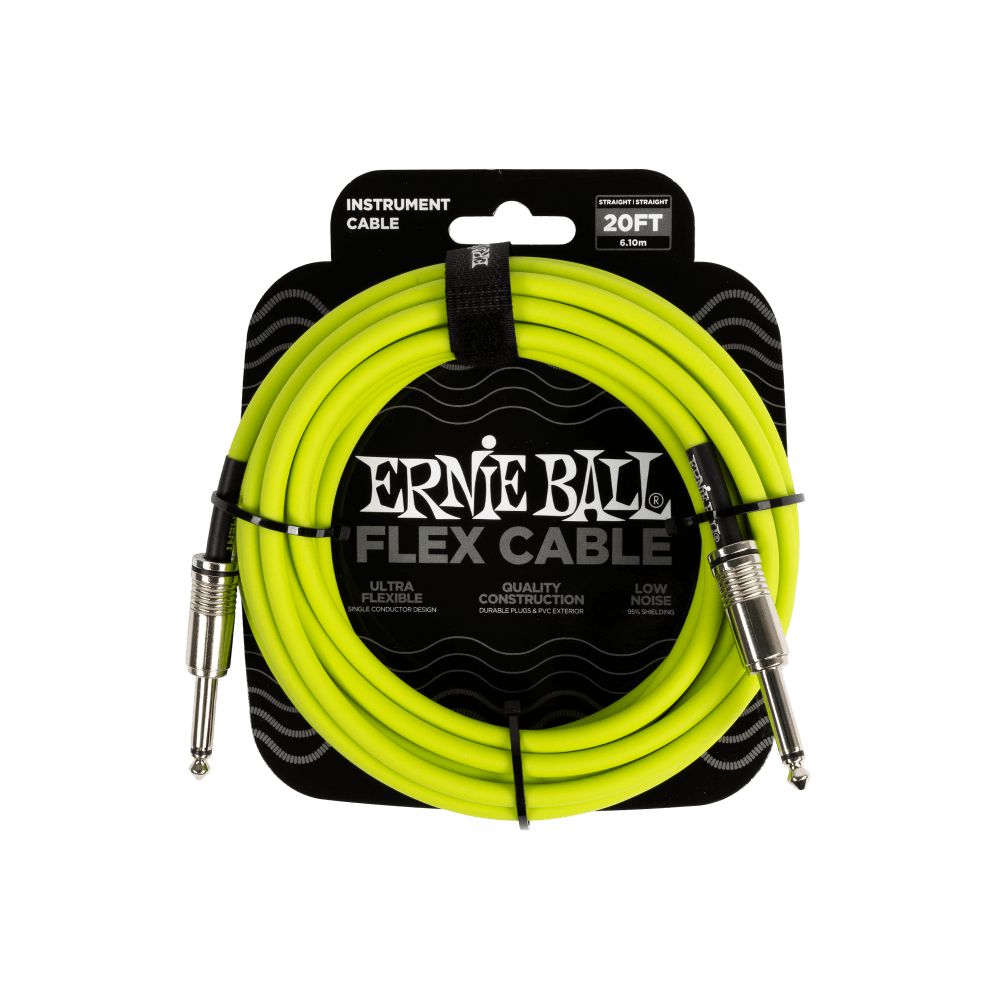 Dây Cáp Kết Nối Ernie Ball Flex Straight to Straight Instrument - 20FT - Việt Music