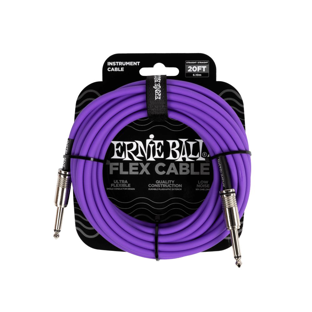 Dây Cáp Kết Nối Ernie Ball Flex Straight to Straight Instrument - 20FT - Việt Music