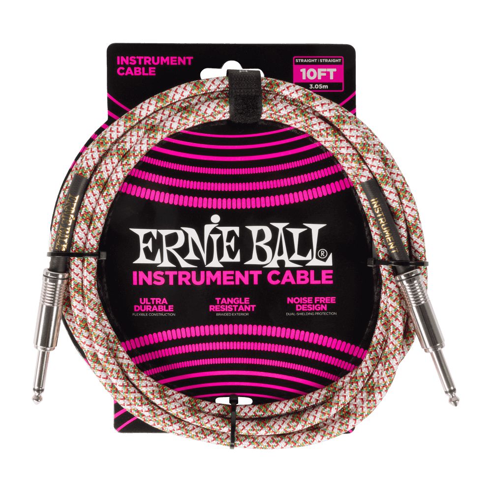 Dây Cáp Kết Nối Ernie Ball Braided Instrument Cable Straight To Straight - 10FT - Việt Music