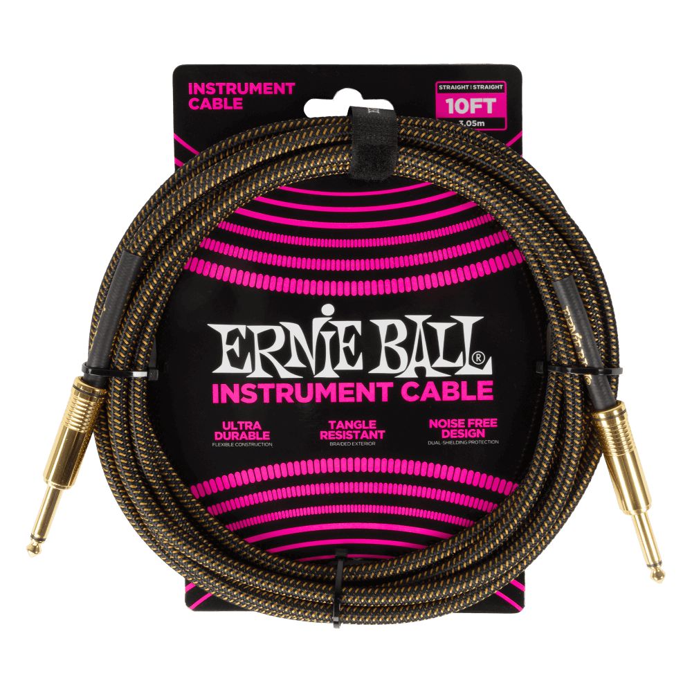 Dây Cáp Kết Nối Ernie Ball Braided Instrument Cable Straight To Straight - 10FT - Việt Music