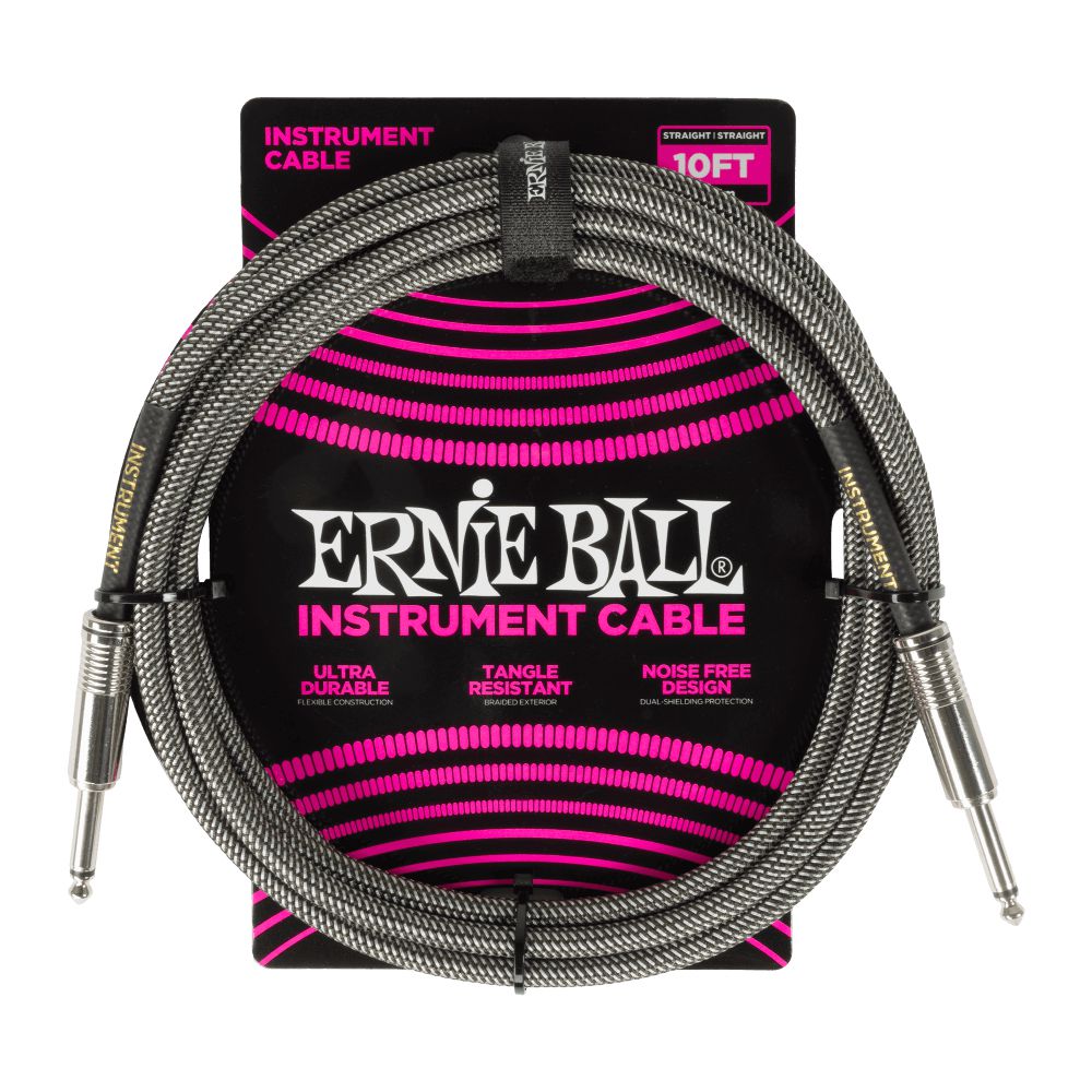 Dây Cáp Kết Nối Ernie Ball Braided Instrument Cable Straight To Straight - 10FT - Việt Music