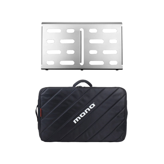 Pedalboard Mono Medium, Silver and Tour Accessory Case 2.0, Black - Việt Music