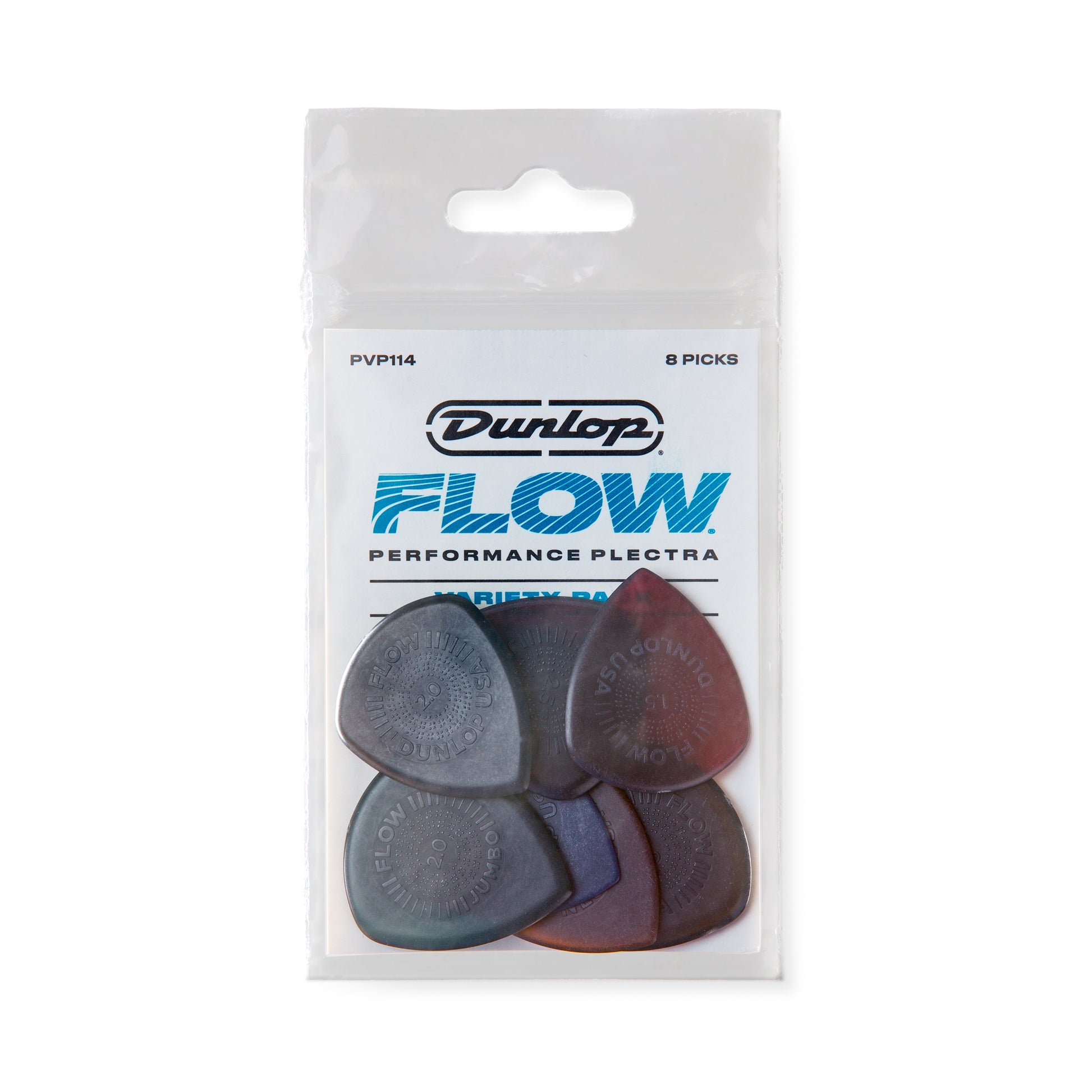 Pick Gảy Đàn Guitar Jim Dunlop PVP114 Flow Variety, 8pc - Việt Music