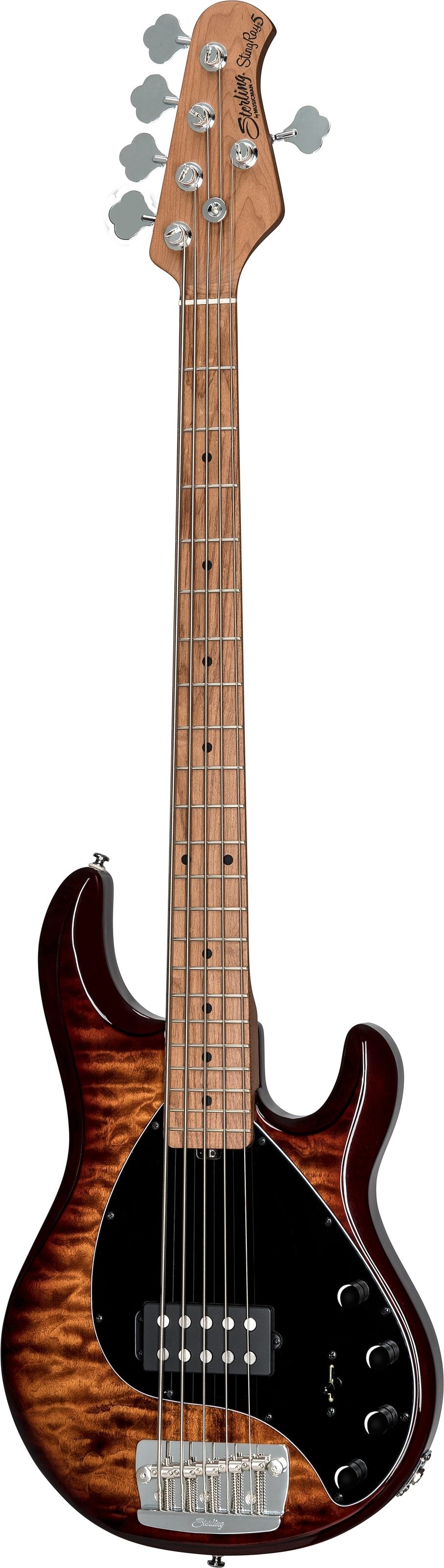 Đàn Guitar Bass Sterling By Music Man StingRay Ray35QM H, Maple Fingerboard - 5 Strings - Việt Music