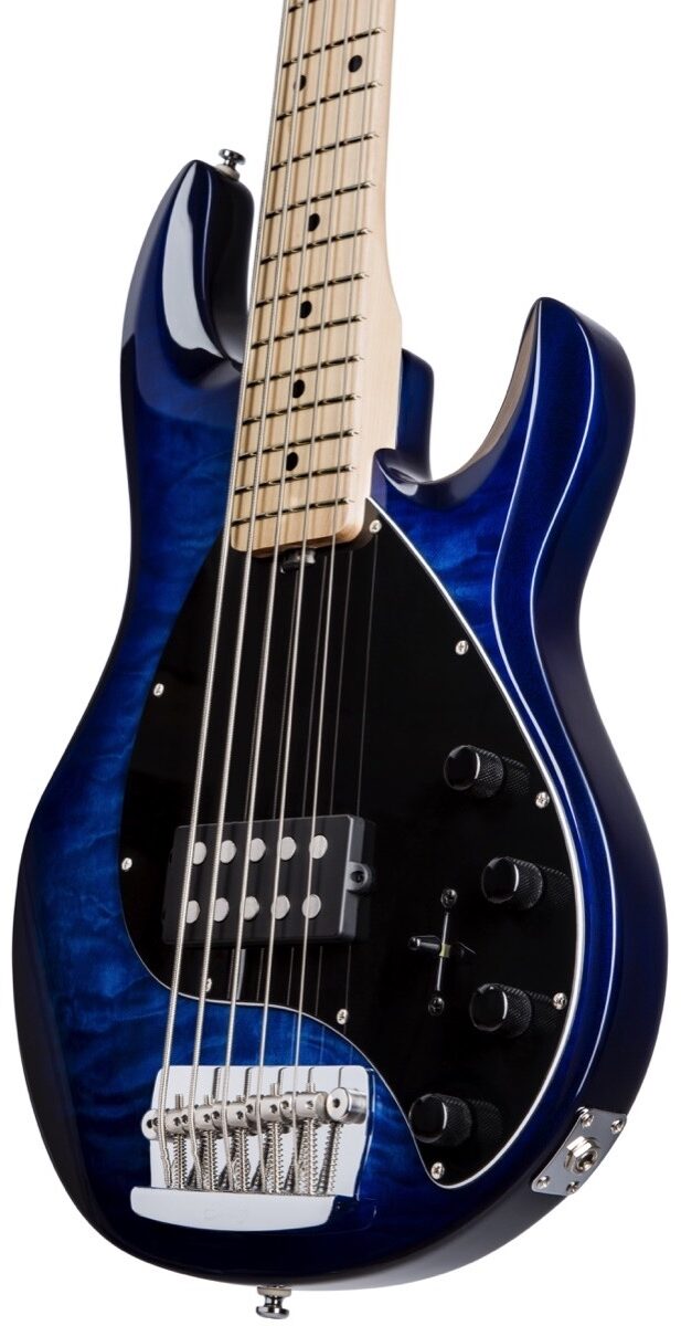 Đàn Guitar Bass Sterling By Music Man StingRay Ray35QM H, Maple Fingerboard - 5 Strings - Việt Music