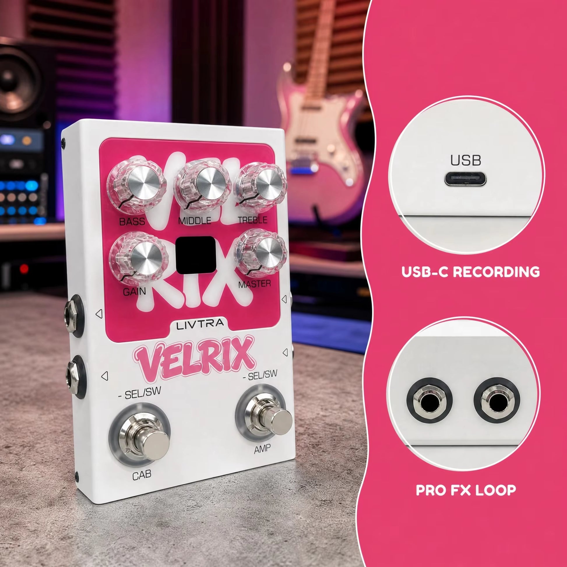 Pedal Guitar Livtra Velrix - AMP & IR Pedal - Việt Music