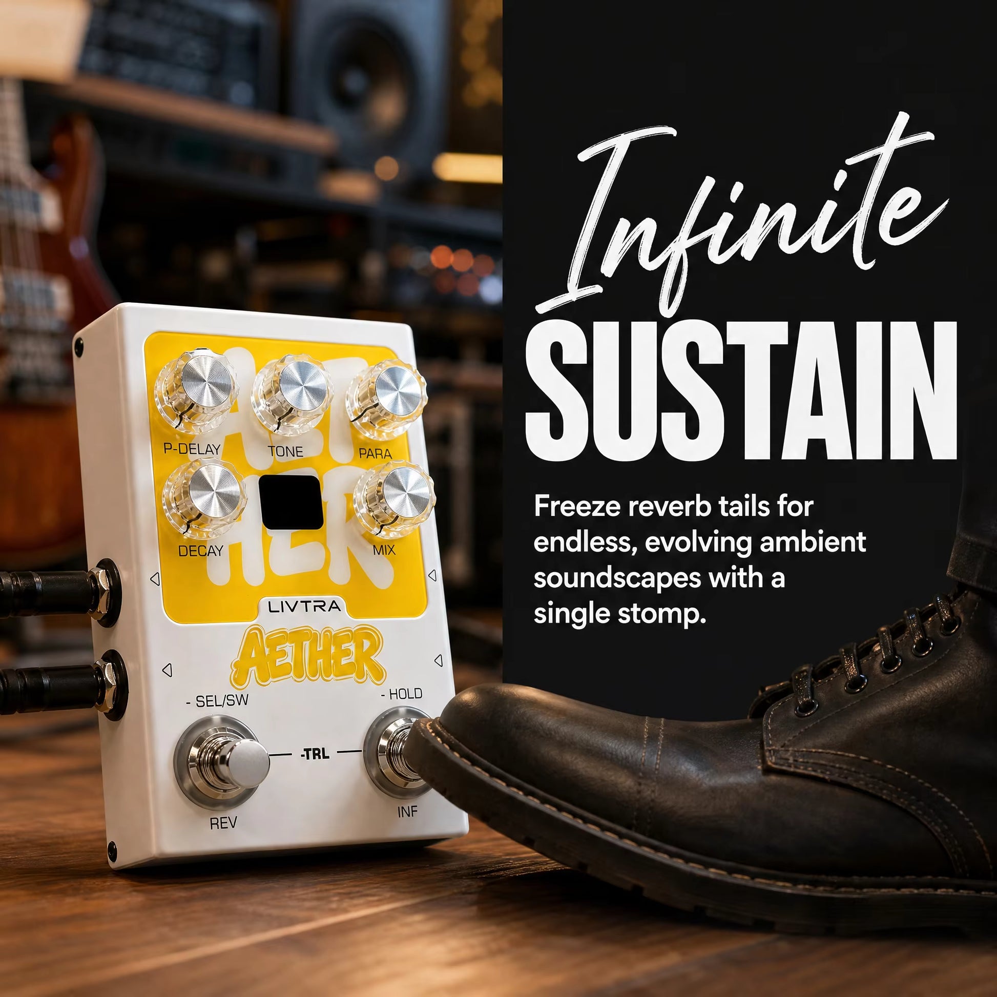 Pedal Guitar Livtra Aether - Stereo Reverb Pedal - Việt Music