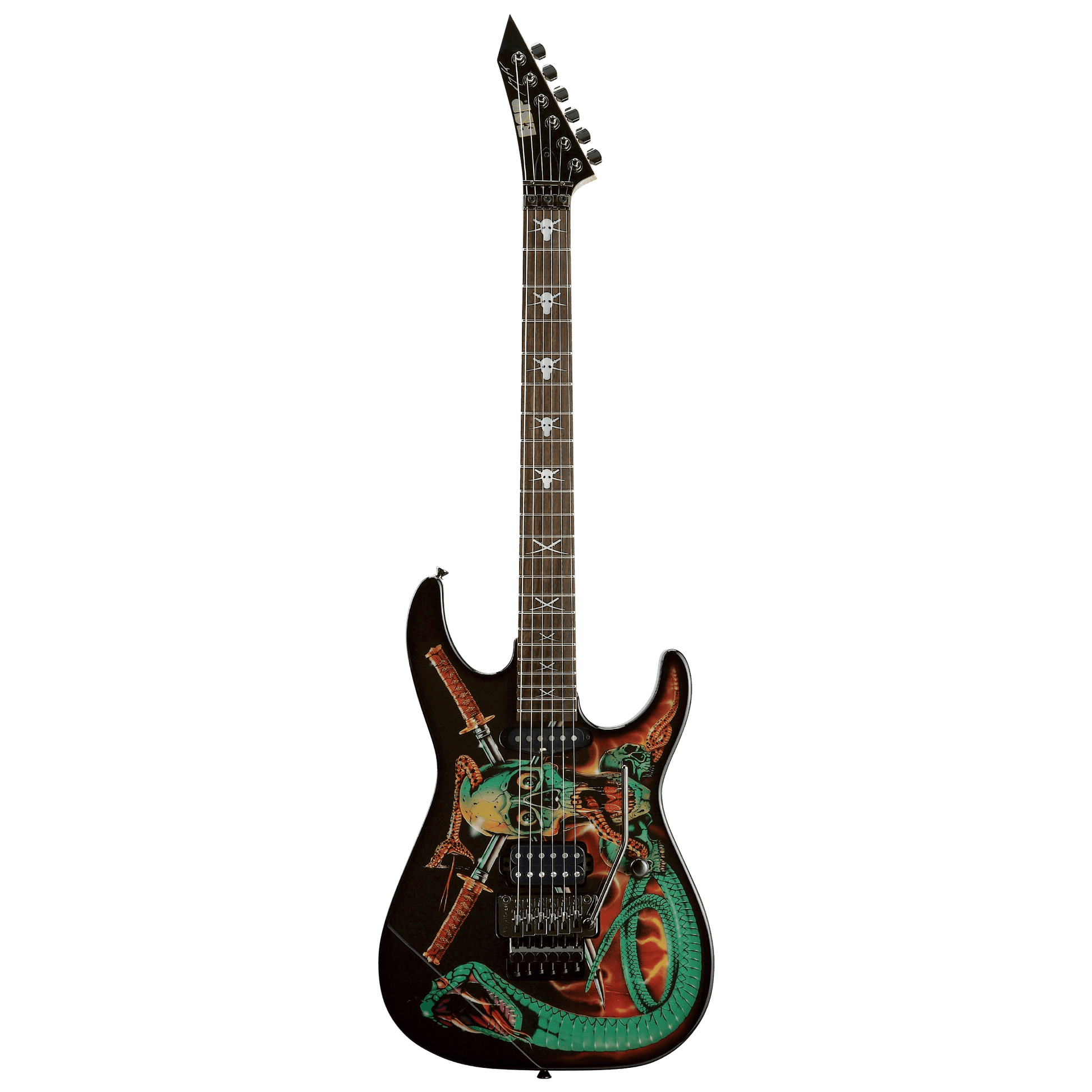 Đàn Guitar Điện Edwards Skull & Snakes HS, Rosewood Fingerboard, Custom Graphic - Việt Music