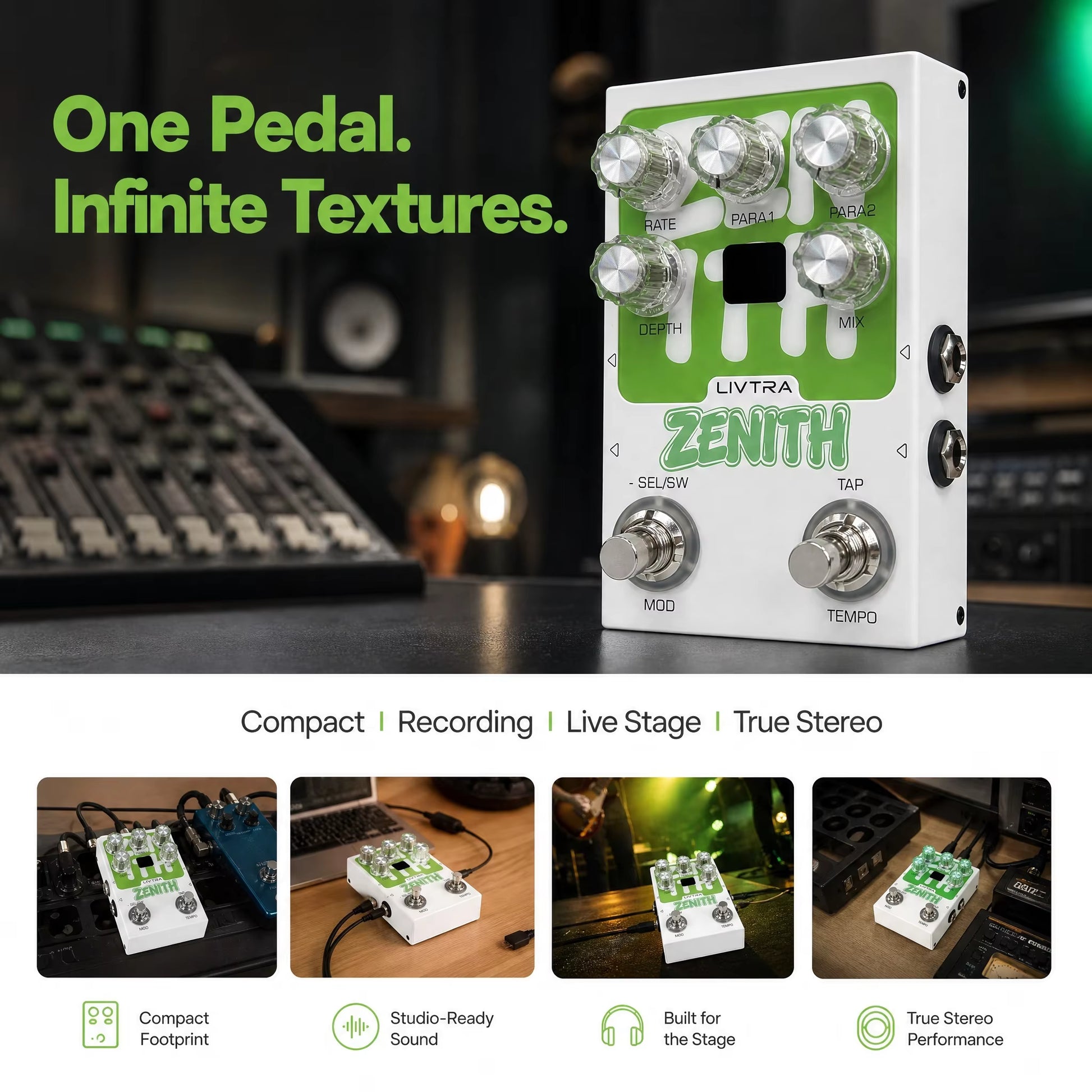 Pedal Guitar Livtra Zenith - Stereo Modulation Pedal - Việt Music