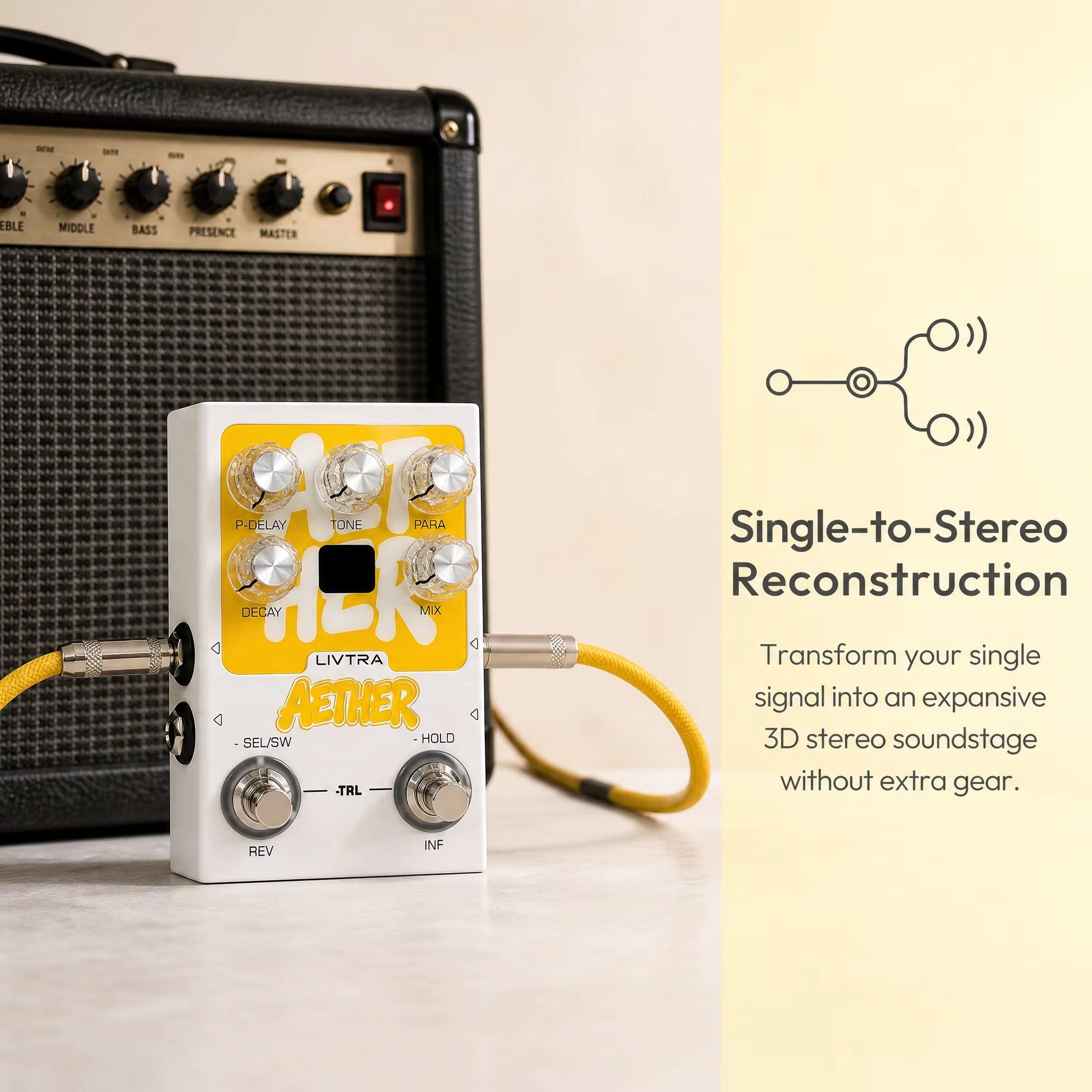 Pedal Guitar Livtra Aether - Stereo Reverb Pedal - Việt Music
