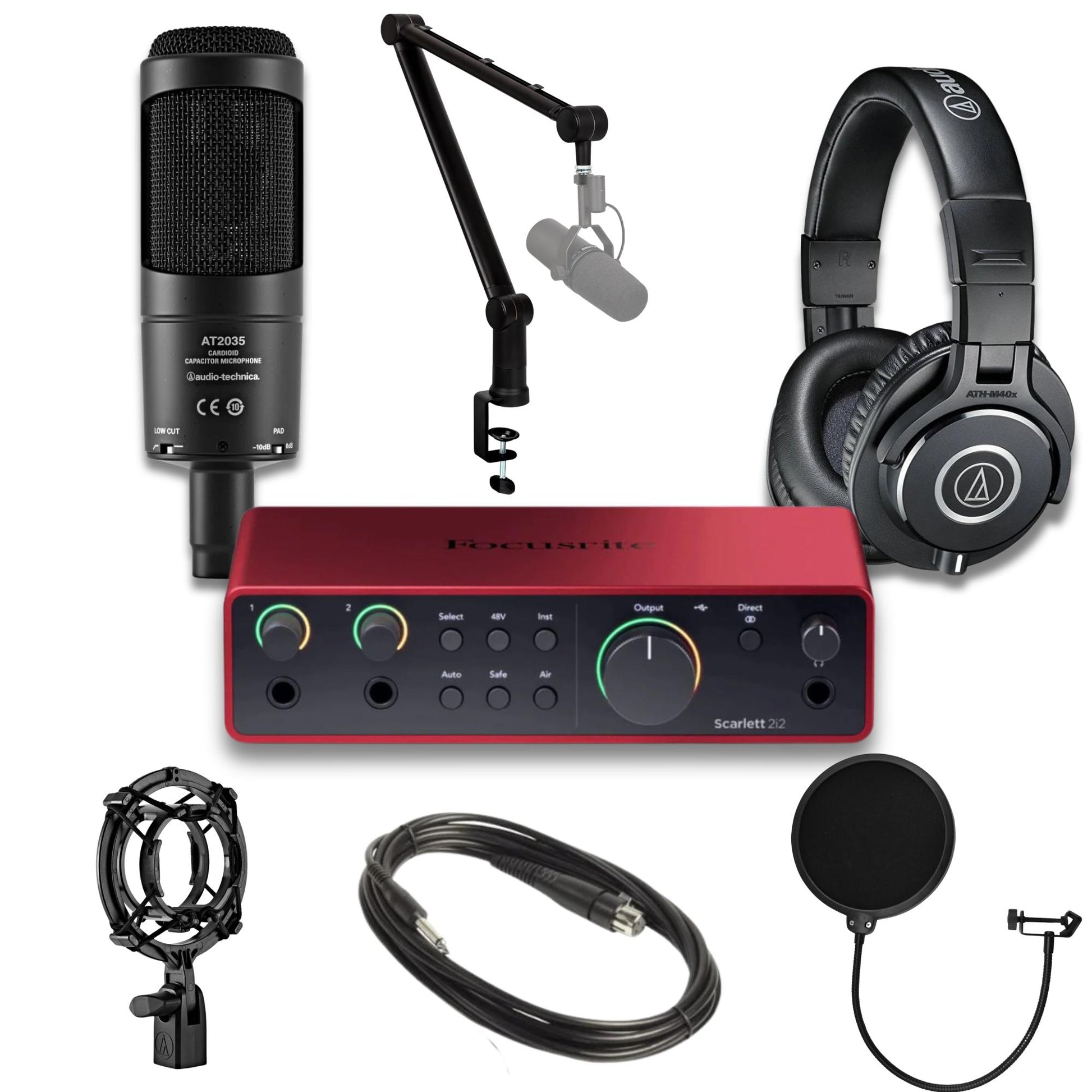 Audio Interface Focusrite Scarlett 2i2 Gen 4 Beginner Podcasting, Pack - Việt Music