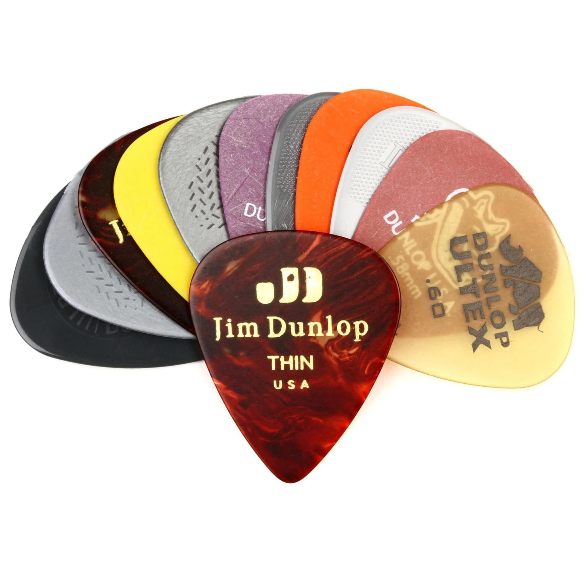 Pick Gảy Đàn Guitar Jim Dunlop PVP101 Guitar Variety, Light-Medium, 12pc - Việt Music