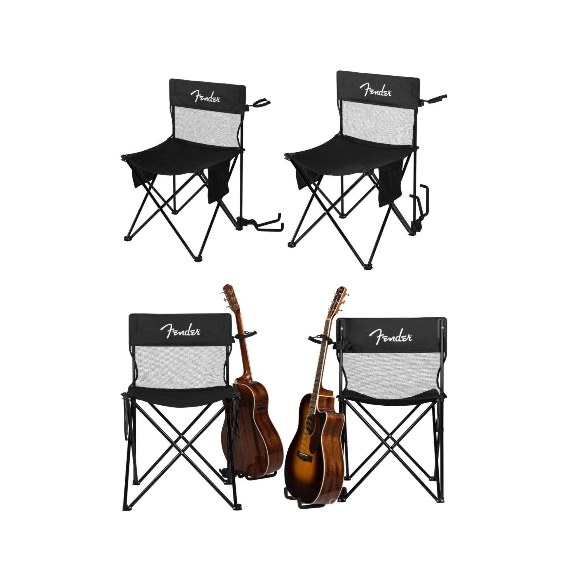 Ghế Chơi Đàn Guitar Fender Festival Chair & Guitar Stand - Việt Music