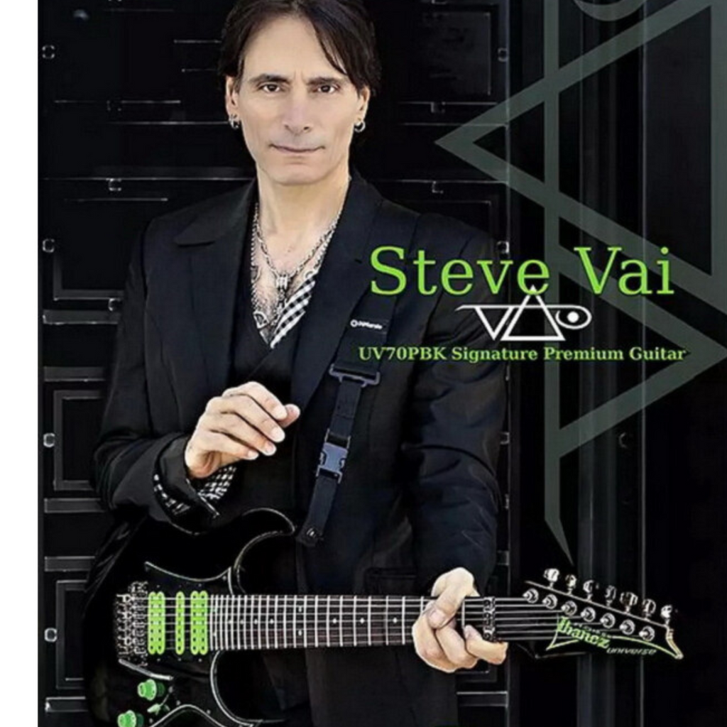 Đàn Guitar Điện Ibanez UV70P - Steve Vai Signature HSH, Rosewood Fingerboard, Black - 7 Strings