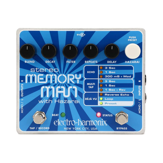 Pedal Guitar Electro-Harmonix Stereo Memory Man with Hazarai Delay / Looper - Việt Music