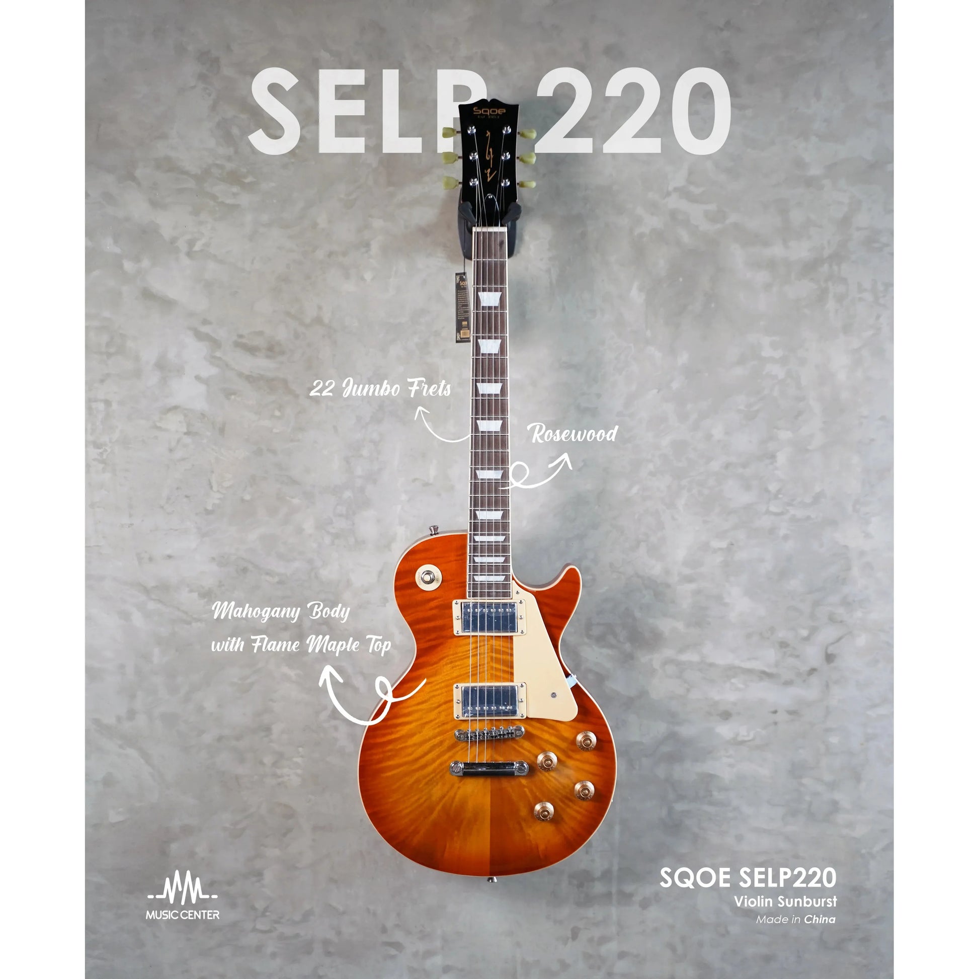 Đàn Guitar Điện Sqoe SELP220 HH, Rosewood Fingerboard - Việt Music