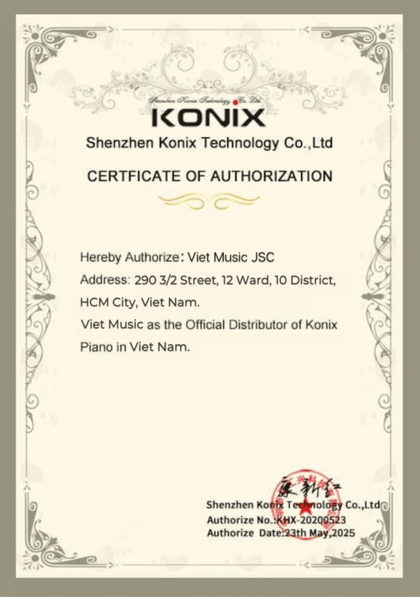 Giấy chứng nhận đại lý chính hãng Konix