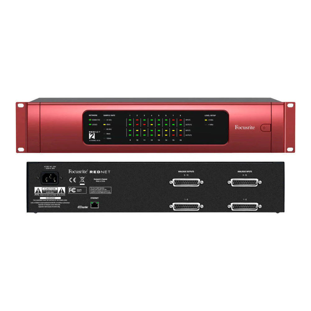 Audio Interface Focusrite Rednet 2 16-channel A-D/D-A 16 x 16 Ethernet Audio Network - Việt Music