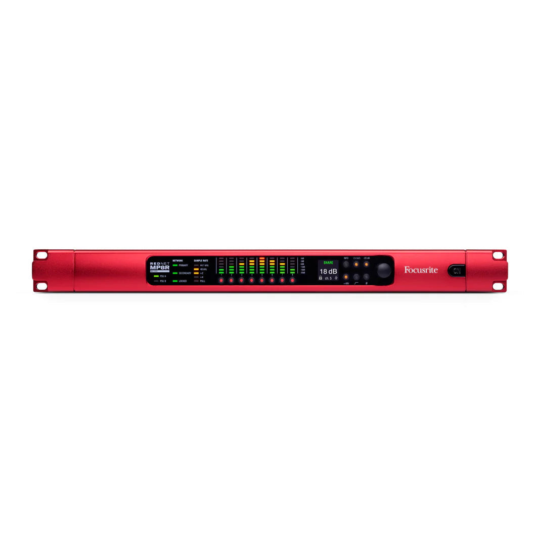 Interface Box 8 Channel Audio Interface Focusrite Rednet MP8R Rednet 1U 8 Channel Mic Preamp ...
