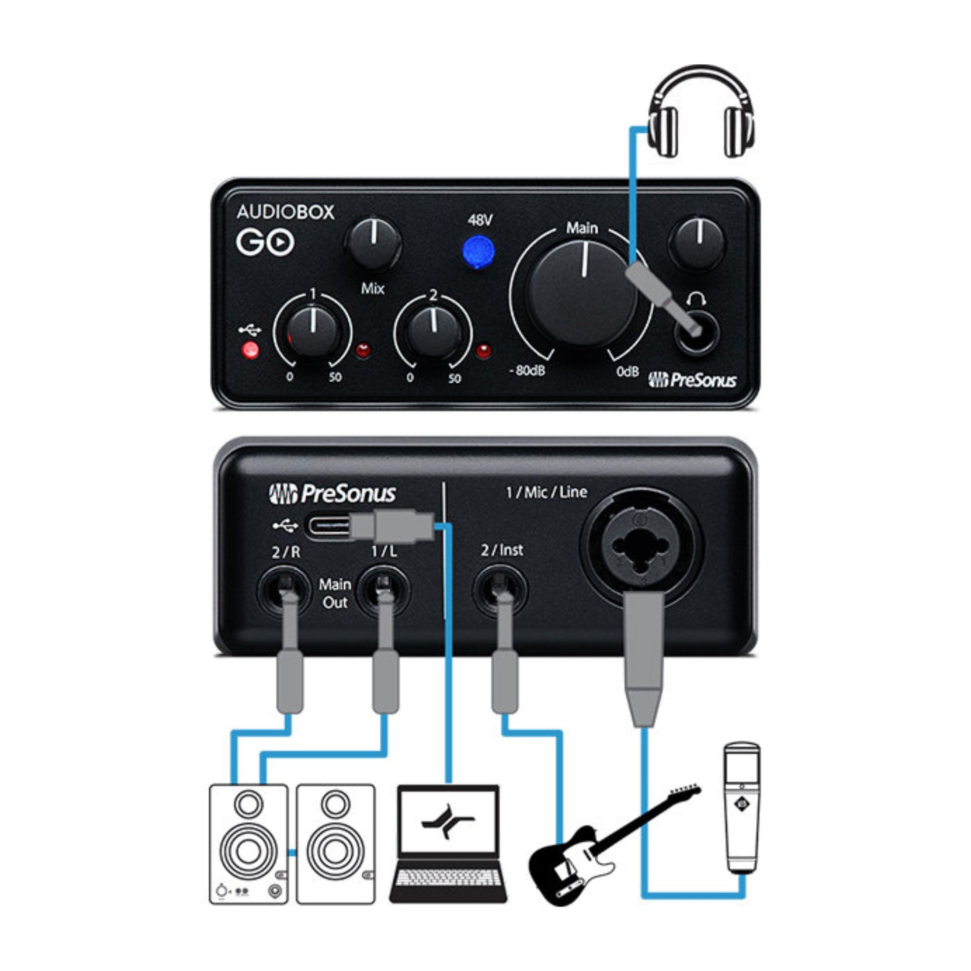 Audio Interface PreSonus Go 2×2 USB-C - Việt Music