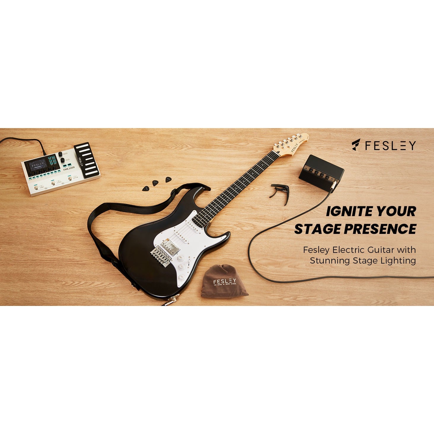 Đàn Guitar Điện Fesley FST100 HSS, Rosewood Fingerboard - Việt Music