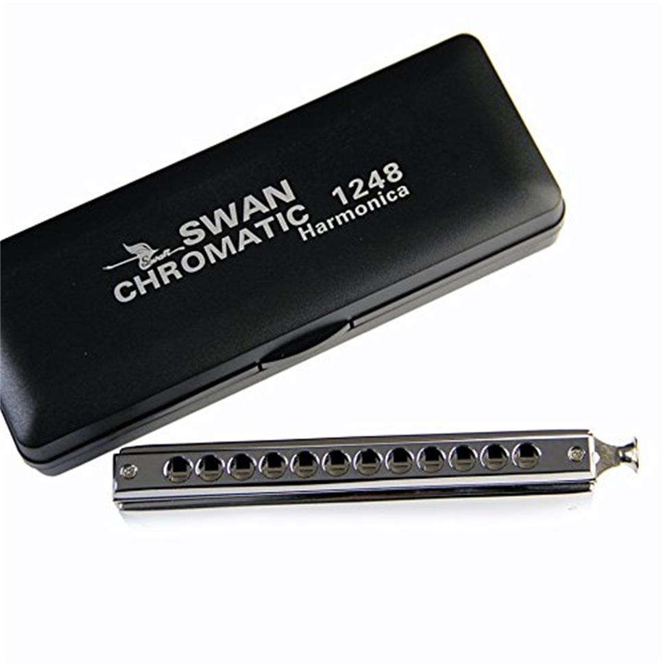 Kèn Harmonica Chromatic Swan SW1248 Silver - Việt Music