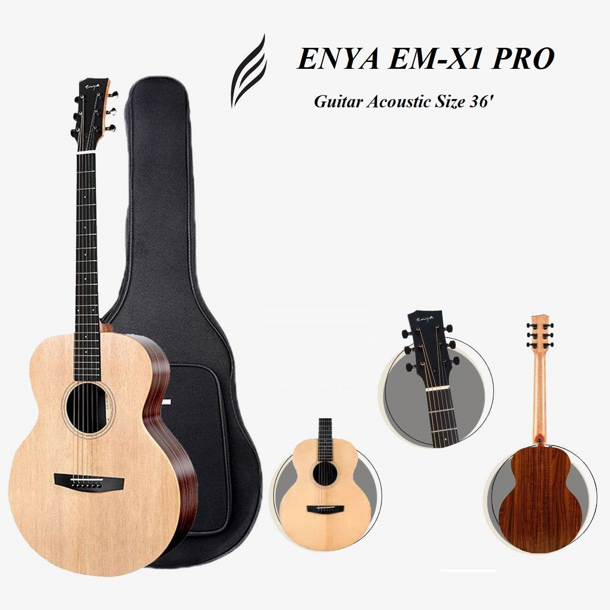 Đàn Guitar Acoustic Enya EM-X1 Pro - Việt Music