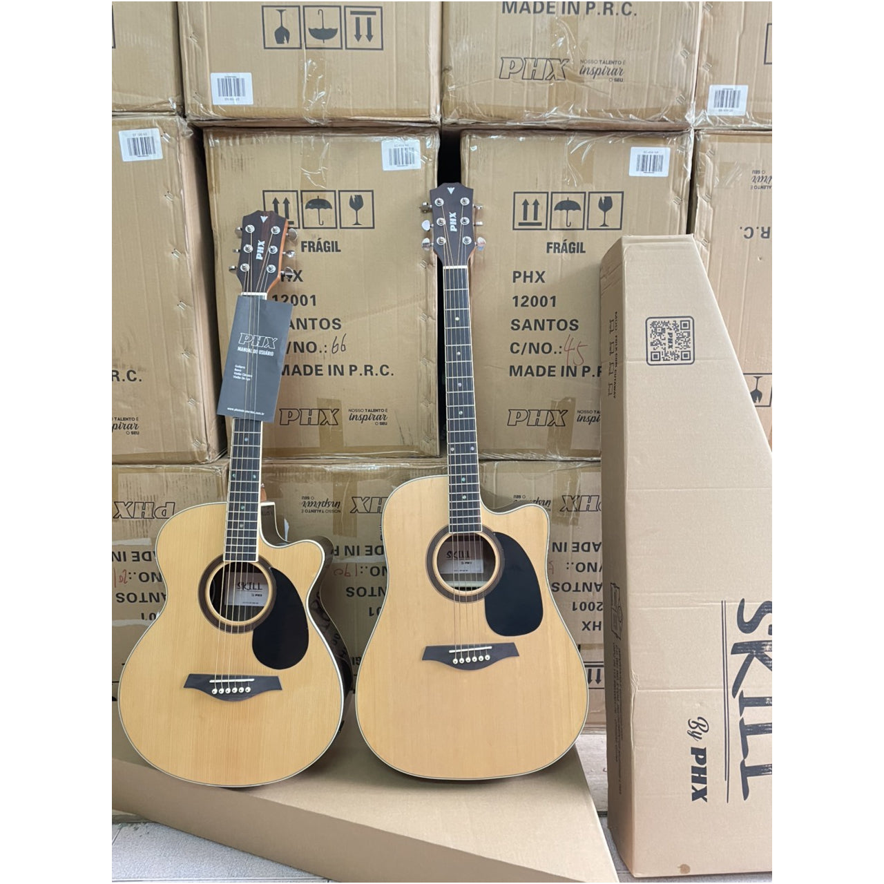 Đàn Guitar Acoustic PHX Skill SC-40A, Natural - Việt Music