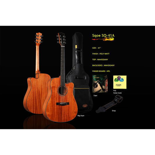 Đàn Guitar Acoustic Sqoe SQ-41A EQ - Việt Music