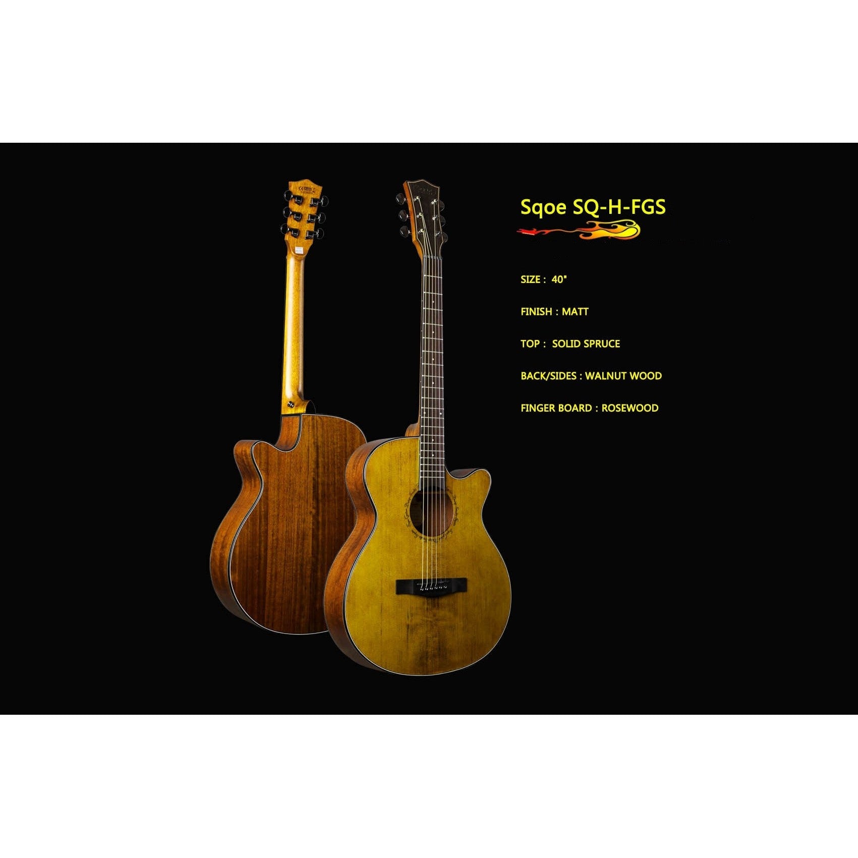 Đàn Guitar Acoustic Sqoe SQ-H-FGS EQ - Việt Music