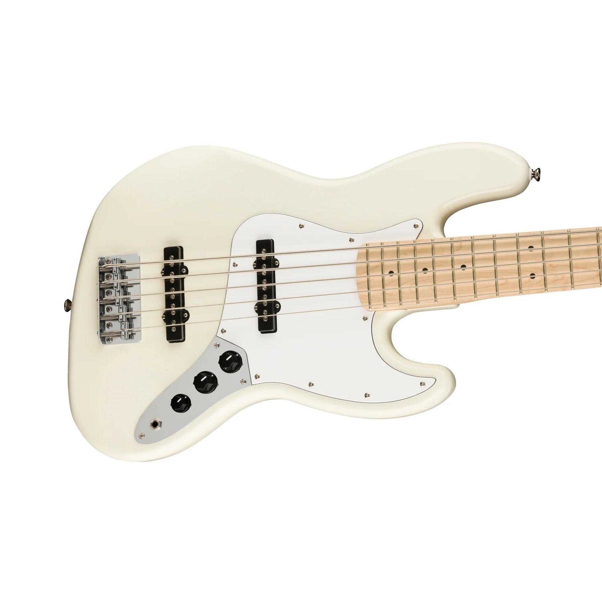 Đàn Guitar Bass Squier Affinity Series Jazz Bass V SS, Maple Fingerboard, Olympic White - Việt Music