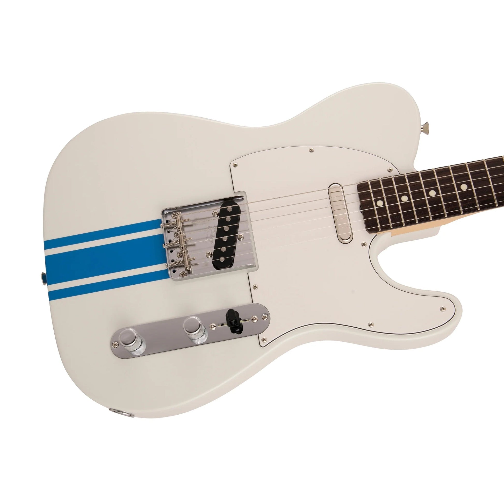 Đàn Guitar Điện Fender 2023 Collection Made In Japan Traditional 60s Telecaster SS, Rosewood Fingerboard, Olympic White / Blue Stripes - Việt Music