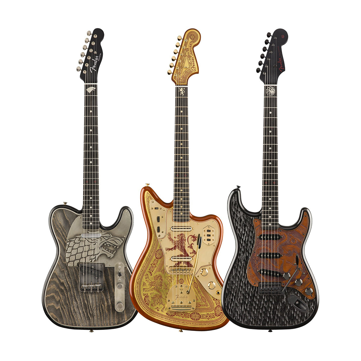 Fender Custom Shop Ron Thorn Masterbuilt Game Of Thrones Sigil Collection Electric Guitar, Set of 3 - Việt Music