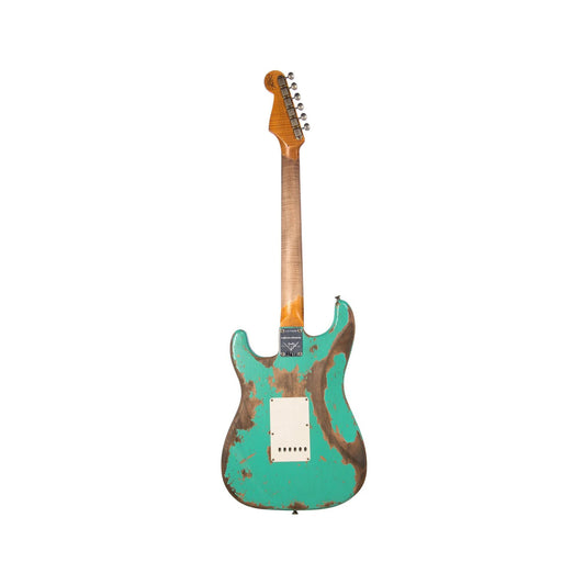 Đàn Guitar Điện Fender Custom Shop Ltd Ed 1960 Dual-Mag II Super Heavy Relic Stratocaster SSS, Rosewood Fingerboard, Aged Surf Green - Việt Music