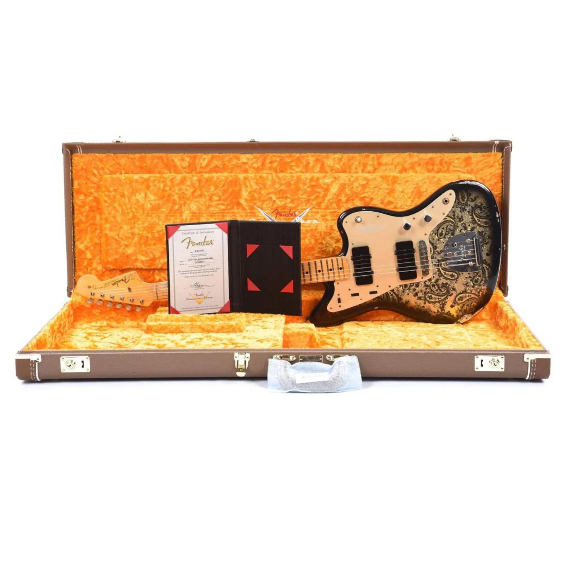 Đàn Guitar Điện Fender Custom Shop Ltd Ed Custom Jazzmaster Relic SS, Maple Fingerboard, Aged Black Paisley - Việt Music