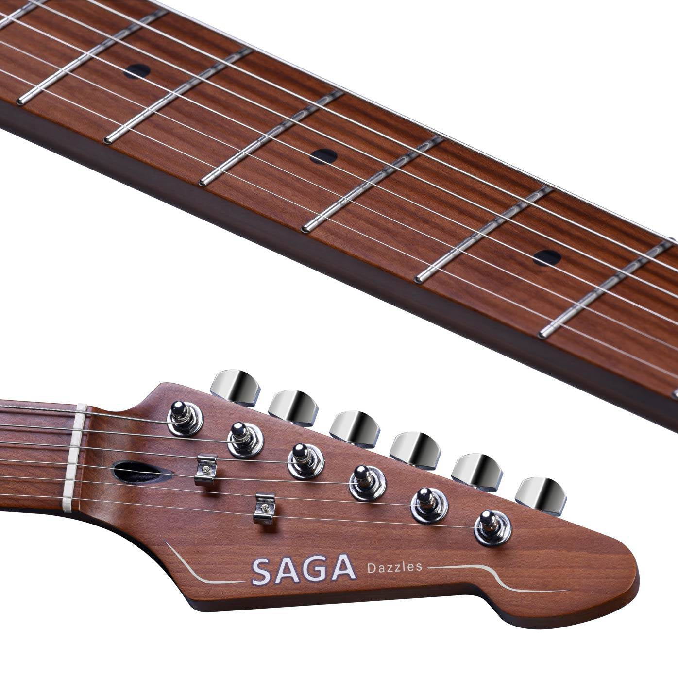 Đàn Guitar Điện Saga SMF1314 Stratocaster HSS, Maple Fingerboard, Sunburst - Việt Music