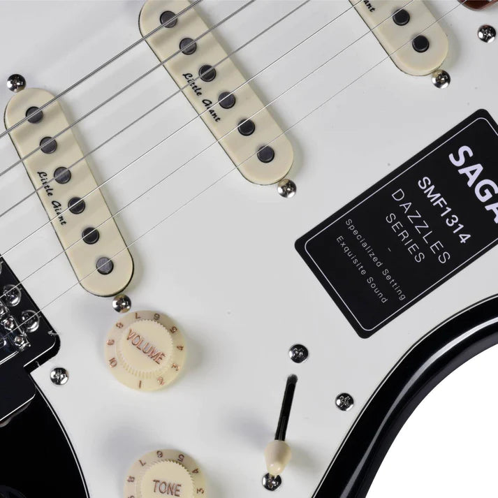 Đàn Guitar Điện Saga SMF1314 Stratocaster SSS, Maple Fingerboard, White