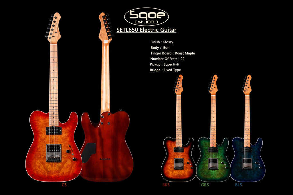 Đàn Guitar Điện Sqoe SETL650 HH, Maple Fingerboard