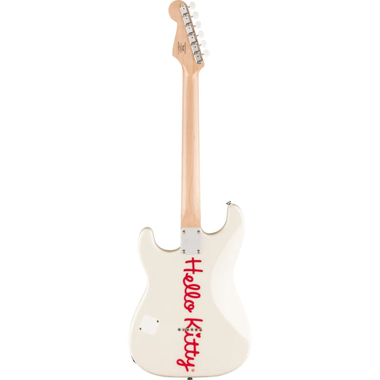 Đàn Guitar Điện Squier Limited Edition Hello Kitty Stratocaster H, Maple Fingerboard, White - Việt Music